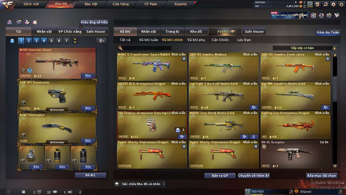 shop acc cf uy tin gia re